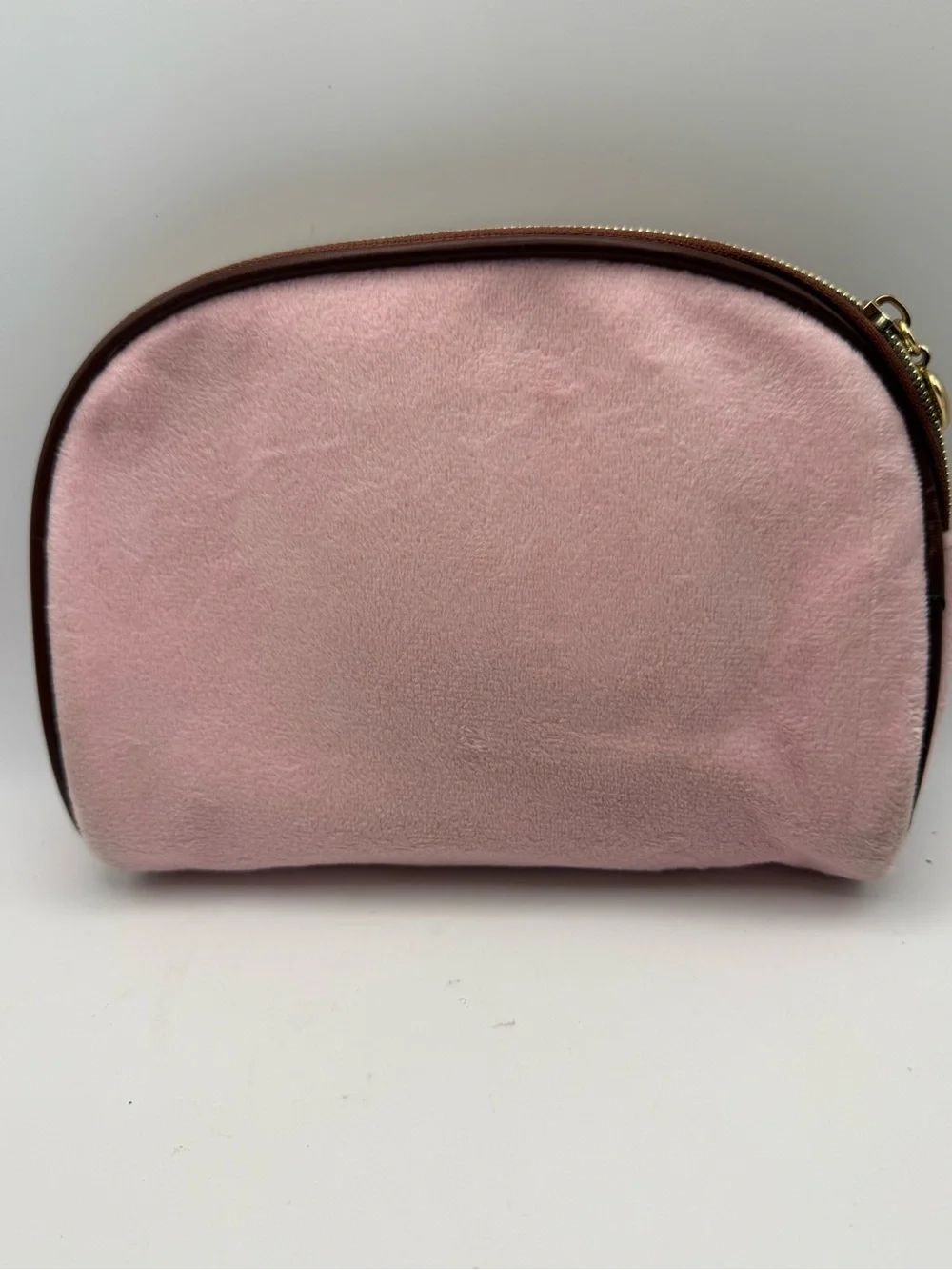 Juicy Couture Pink Velvet Cosmetic Pouch with Logo